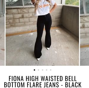 Black women's flare pants